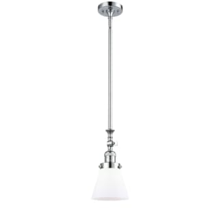 A thumbnail of the Innovations Lighting 206 Small Cone Polished Chrome / Matte White Cased