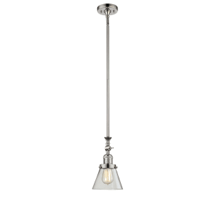 A thumbnail of the Innovations Lighting 206 Small Cone Polished Nickel / Clear