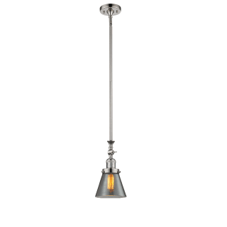 A thumbnail of the Innovations Lighting 206 Small Cone Polished Nickel / Smoked