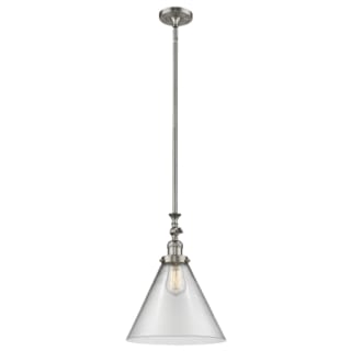 A thumbnail of the Innovations Lighting 206 X-Large Cone Brushed Satin Nickel / Clear