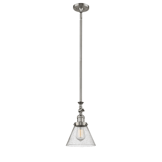 A thumbnail of the Innovations Lighting 206 Large Cone Brushed Satin Nickel / Seedy