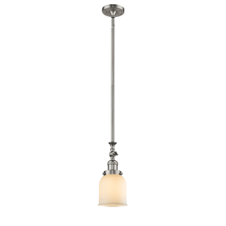 A thumbnail of the Innovations Lighting 206 Small Bell Brushed Satin Nickel / Matte White Cased