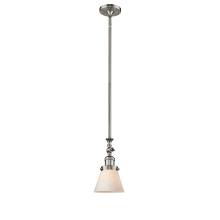 A thumbnail of the Innovations Lighting 206 Small Cone Brushed Satin Nickel / Matte White Cased