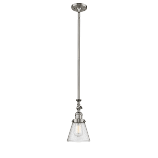 A thumbnail of the Innovations Lighting 206 Small Cone Brushed Satin Nickel / Seedy