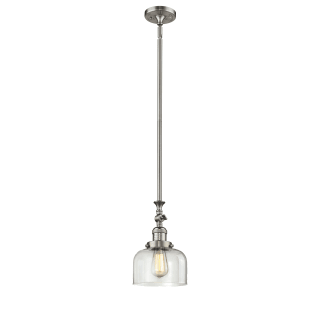 A thumbnail of the Innovations Lighting 206 Large Bell Brushed Satin Nickel / Clear