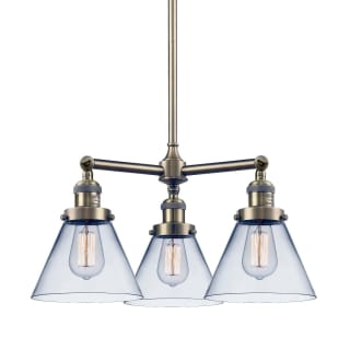 A thumbnail of the Innovations Lighting 207 Large Cone Antique Brass / Clear