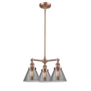 A thumbnail of the Innovations Lighting 207 Large Cone Antique Copper / Smoked