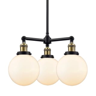 A thumbnail of the Innovations Lighting 207-8 Beacon Black / Antique Brass / Matte White Cased