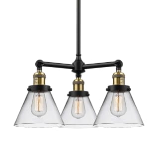A thumbnail of the Innovations Lighting 207 Large Cone Black / Antique Brass / Clear