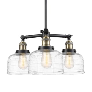 A thumbnail of the Innovations Lighting 207-11-22 Bell Chandelier Black Antique Brass / Clear Deco Swirl