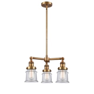 A thumbnail of the Innovations Lighting 207 Small Canton Brushed Brass / Clear
