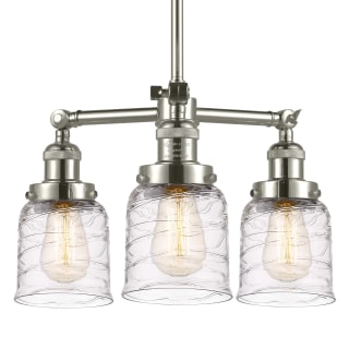 A thumbnail of the Innovations Lighting 207-11-19 Bell Chandelier Polished Nickel / Deco Swirl
