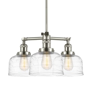 A thumbnail of the Innovations Lighting 207-11-22 Bell Chandelier Polished Nickel / Clear Deco Swirl