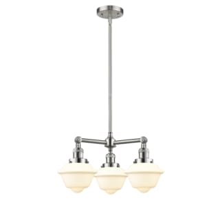 A thumbnail of the Innovations Lighting 207 Small Oxford Brushed Satin Nickel / Matte White