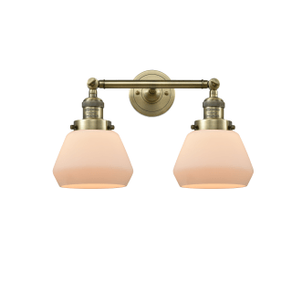 A thumbnail of the Innovations Lighting 208 Fulton Antique Brass / Matte White