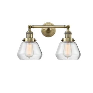 A thumbnail of the Innovations Lighting 208 Fulton Antique Brass / Clear