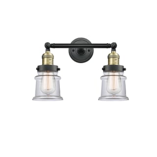 A thumbnail of the Innovations Lighting 208 Small Canton Black Antique Brass / Clear