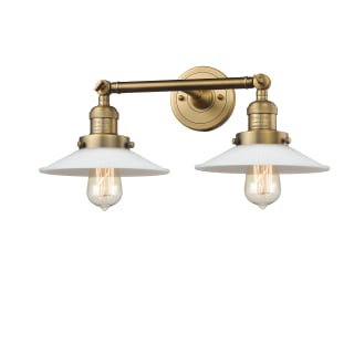 A thumbnail of the Innovations Lighting 208 Halophane Brushed Brass / Matte White