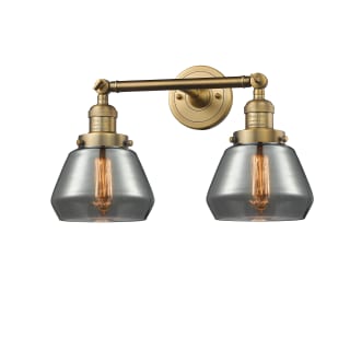A thumbnail of the Innovations Lighting 208 Fulton Brushed Brass / Smoked