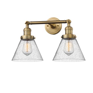 A thumbnail of the Innovations Lighting 208 Large Cone Brushed Brass / Seedy