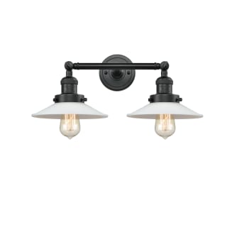 A thumbnail of the Innovations Lighting 208 Halophane Matte Black / Matte White