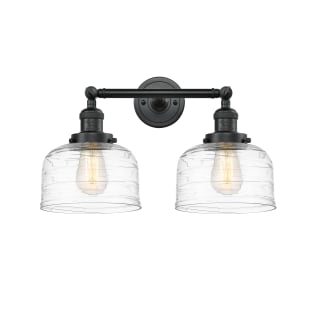 A thumbnail of the Innovations Lighting 208-12-19 Bell Vanity Matte Black / Clear Deco Swirl