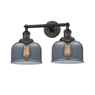 A thumbnail of the Innovations Lighting 208 Large Bell Matte Black / Plated Smoked