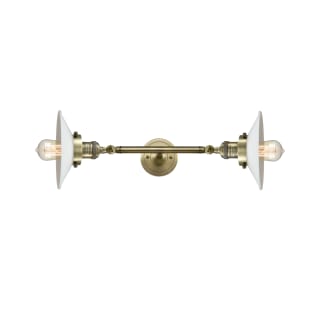 A thumbnail of the Innovations Lighting 208L Halophane Antique Brass / Matte White