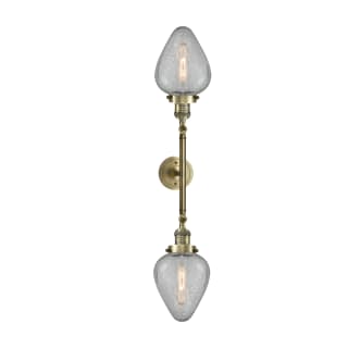 A thumbnail of the Innovations Lighting 208L Geneseo Antique Brass / Clear Crackle