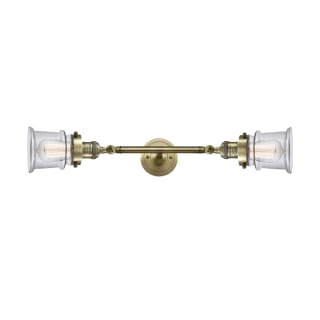 A thumbnail of the Innovations Lighting 208L Small Canton Antique Brass / Clear