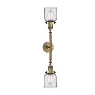 A thumbnail of the Innovations Lighting 208L Small Bell Antique Brass / Clear