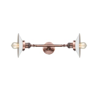 A thumbnail of the Innovations Lighting 208L Halophane Antique Copper / Matte White