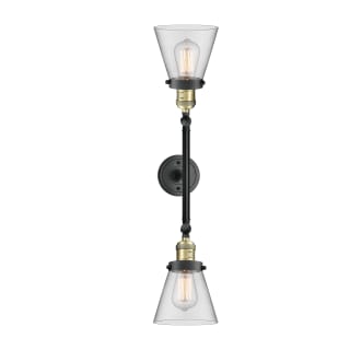 A thumbnail of the Innovations Lighting 208L Small Cone Black Antique Brass / Clear