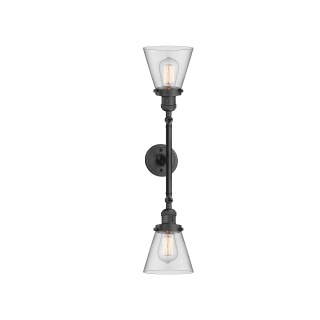 A thumbnail of the Innovations Lighting 208L Small Cone Oil Rubbed Bronze / Clear