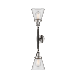 A thumbnail of the Innovations Lighting 208L Small Cone Polished Nickel / Clear