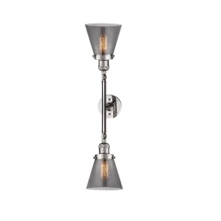 A thumbnail of the Innovations Lighting 208L Small Cone Polished Nickel / Smoked