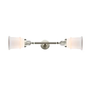 A thumbnail of the Innovations Lighting 208L Canton Brushed Satin Nickel / Matte White