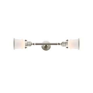 A thumbnail of the Innovations Lighting 208L Small Canton Brushed Satin Nickel / Matte White