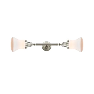 A thumbnail of the Innovations Lighting 208L Bellmont Brushed Satin Nickel / Matte White