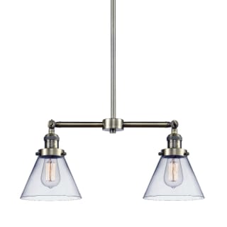 A thumbnail of the Innovations Lighting 209 Large Cone Antique Brass / Clear