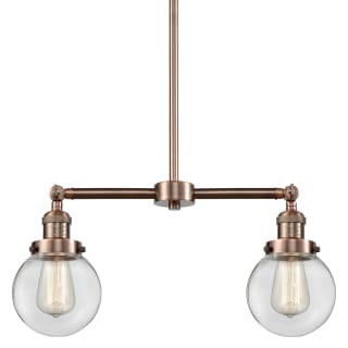 A thumbnail of the Innovations Lighting 209-6 Beacon Antique Copper / Clear