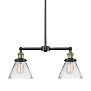 A thumbnail of the Innovations Lighting 209 Large Cone Black / Antique Brass / Clear