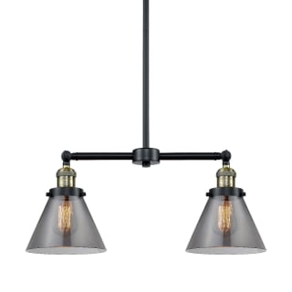 A thumbnail of the Innovations Lighting 209 Large Cone Black / Antique Brass / Smoked