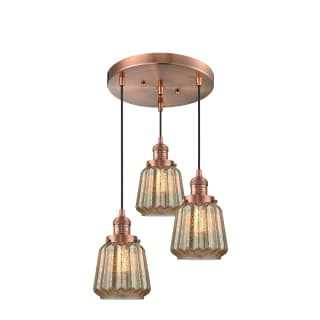 A thumbnail of the Innovations Lighting 211/3 Chatham Antique Copper / Mercury Fluted