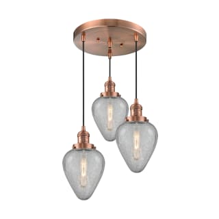 A thumbnail of the Innovations Lighting 211/3 Geneseo Antique Copper / Clear Crackle