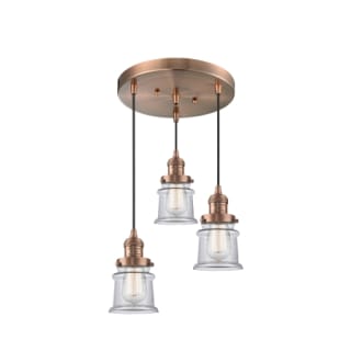 A thumbnail of the Innovations Lighting 211/3 Small Canton Antique Copper / Clear