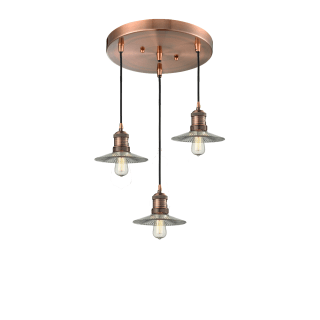 A thumbnail of the Innovations Lighting 211/3 Halophane Antique Copper / Halophane