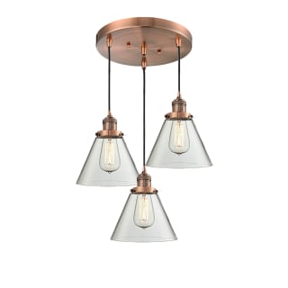 A thumbnail of the Innovations Lighting 211/3 Large Cone Antique Copper / Clear