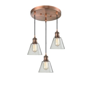 A thumbnail of the Innovations Lighting 211/3 Small Cone Antique Copper / Clear