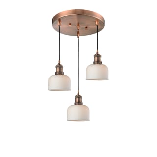 A thumbnail of the Innovations Lighting 211/3 Large Bell Antique Copper / Matte White Cased